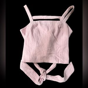 NWT Anthropologie Tie Back Smocked Tank‎ Lilac Sz Large